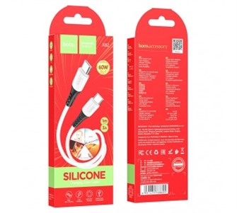 Кабель Type-C - Type-C Hoco X82 (3A, 60W, PD, оплетка силико