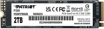 Накопитель SSD 2Tb Patriot P320 (P320P2TBM28) M.2 PCI-E x4 2
