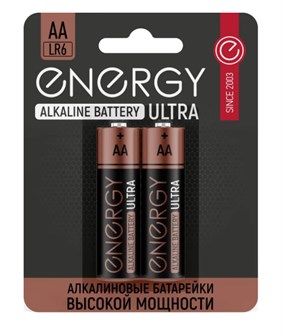 Батарейка AA Energy Ultra LR6-2BL, alcaline, 2шт/уп