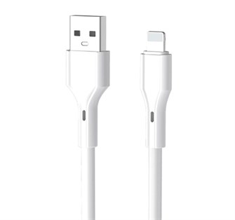 Кабель USB2.0 Am - Lightning 1.0м 2.4A белый x1