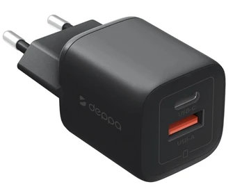 СЗУ Deppa 11477 USB-C + USB-A 33W черный