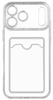 Чехол силиконовый прозрачный с картхолдером для Iphone 17 Pr
